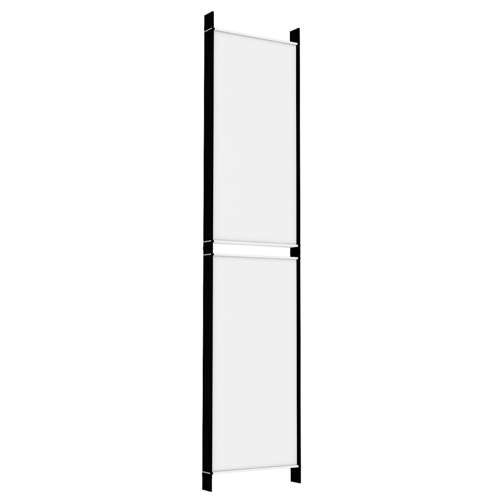 vidaXL 6-Panel Room Divider White 300x220 cm Fabric