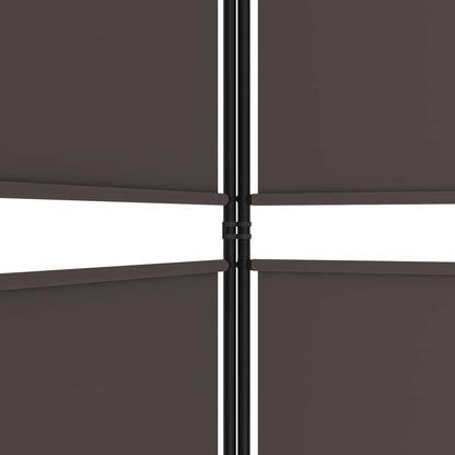 vidaXL 6-Panel Room Divider Brown 300x220 cm Fabric