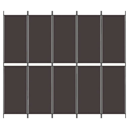 vidaXL 6-Panel Room Divider Brown 300x220 cm Fabric
