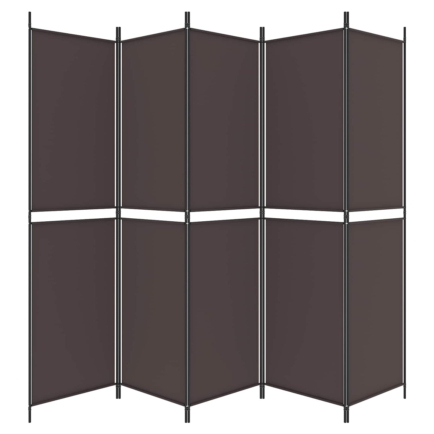 vidaXL 6-Panel Room Divider Brown 300x220 cm Fabric