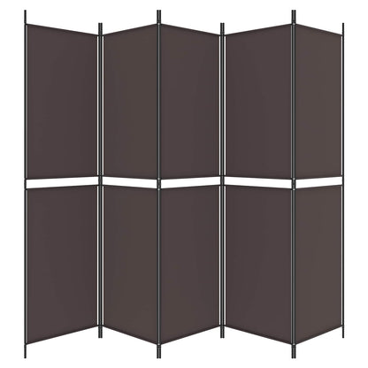 vidaXL 6-Panel Room Divider Brown 300x220 cm Fabric
