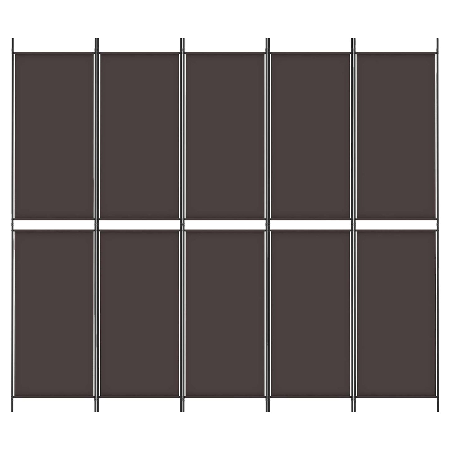 vidaXL 6-Panel Room Divider Brown 300x220 cm Fabric