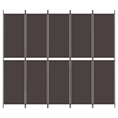 vidaXL 6-Panel Room Divider Brown 300x220 cm Fabric
