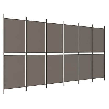 vidaXL 6-Panel Room Divider Anthracite 300x220 cm Fabric