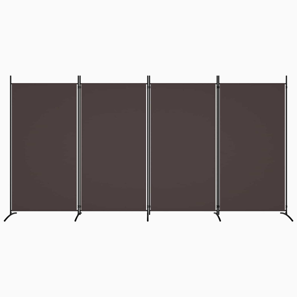 vidaXL 4-Panel Room Divider Brown 346x180 cm Fabric