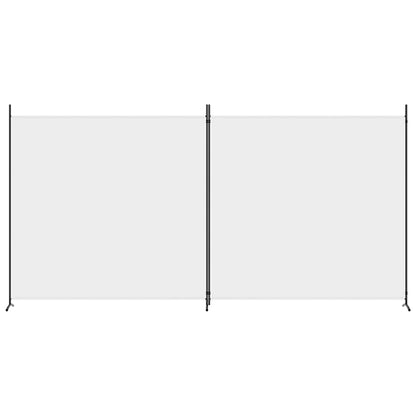 vidaXL 2-Panel Room Divider White 348x180 cm Fabric