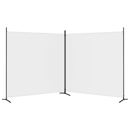 vidaXL 2-Panel Room Divider White 348x180 cm Fabric