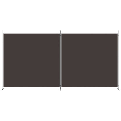 vidaXL 2-Panel Room Divider Brown 348x180 cm Fabric