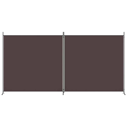 vidaXL 2-Panel Room Divider Brown 348x180 cm Fabric