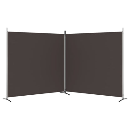 vidaXL 2-Panel Room Divider Brown 348x180 cm Fabric