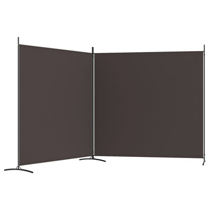 vidaXL 2-Panel Room Divider Brown 348x180 cm Fabric