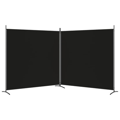 vidaXL 2-Panel Room Divider Black 348x180 cm Fabric