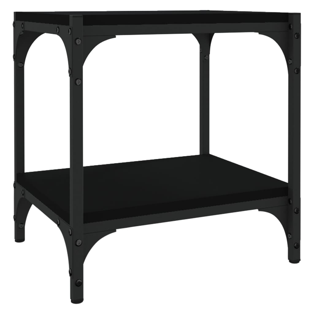 vidaXL TV Cabinet Black 40x33x41 cm Engineered Wood and Steel