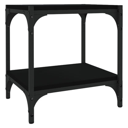 vidaXL TV Cabinet Black 40x33x41 cm Engineered Wood and Steel