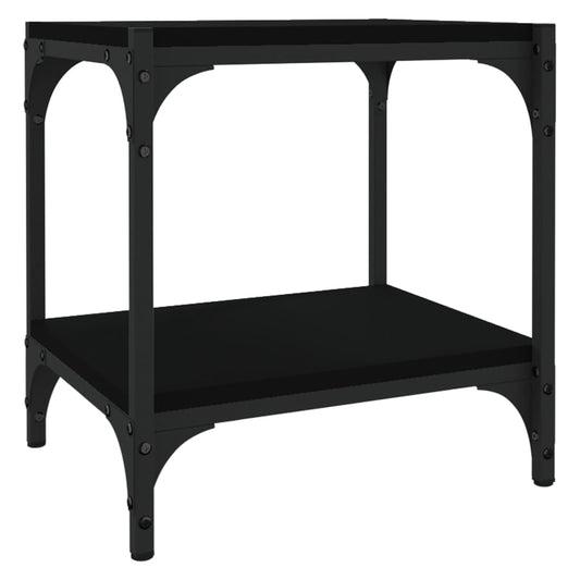 vidaXL TV Cabinet Black 40x33x41 cm Engineered Wood and Steel
