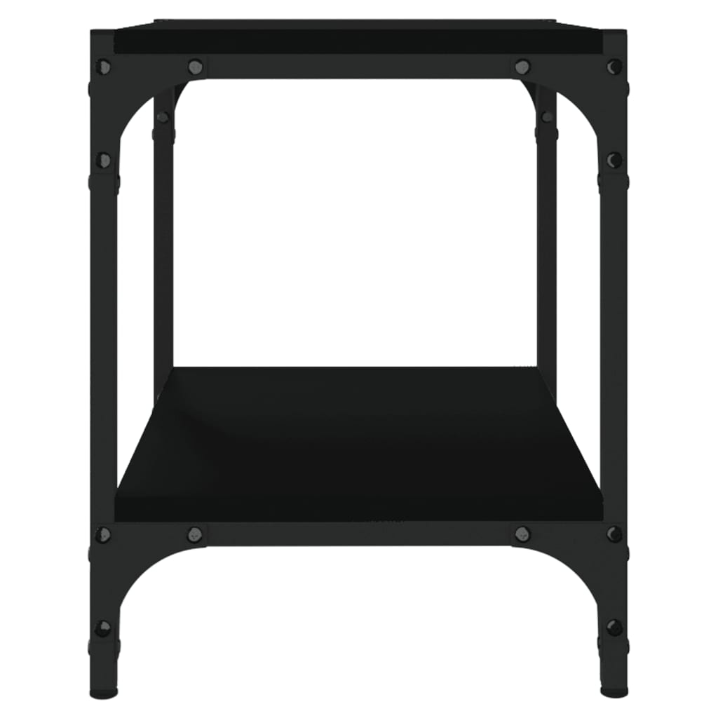 vidaXL TV Cabinet Black 40x33x41 cm Engineered Wood and Steel