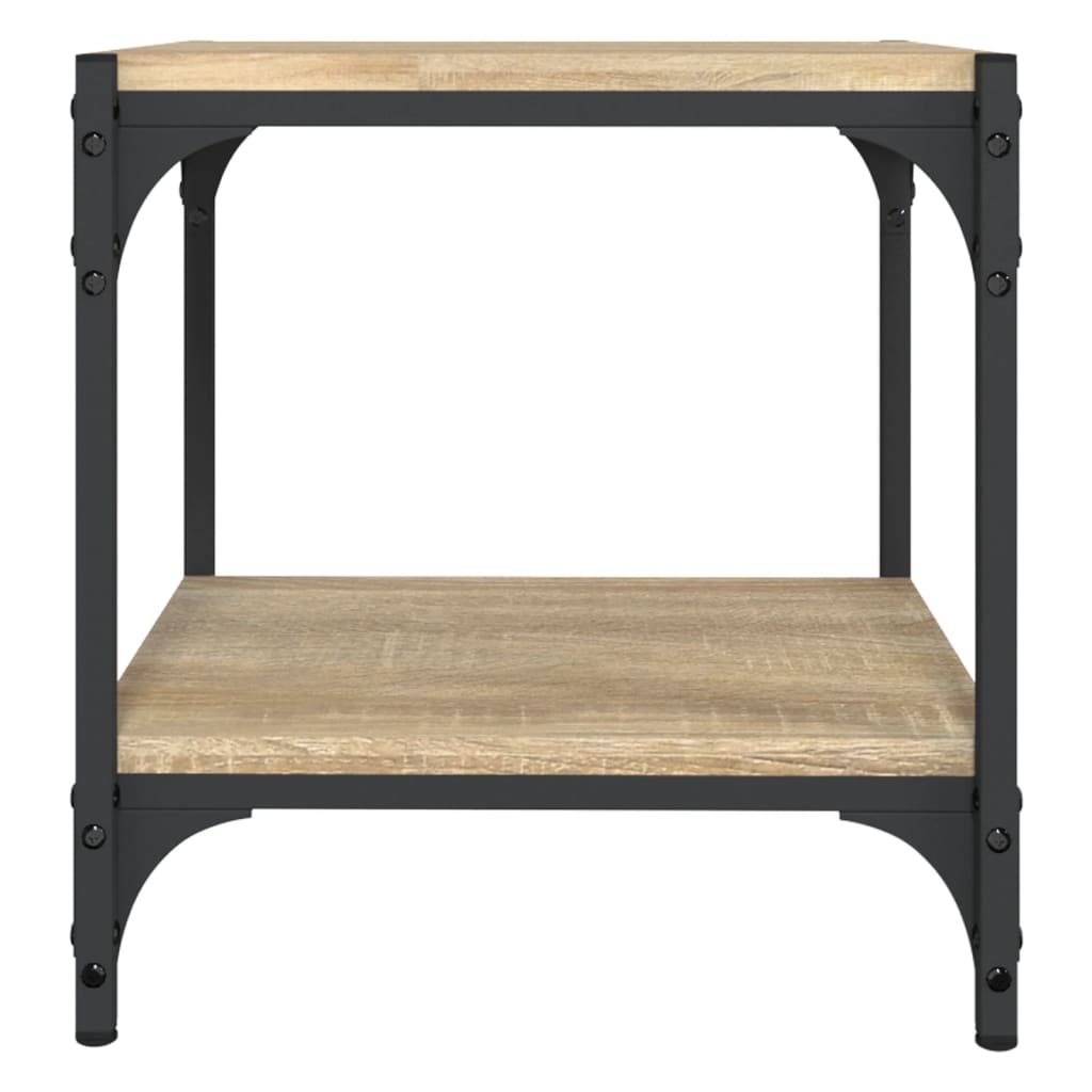vidaXL TV Cabinet Sonoma Oak 40x33x41 cm Engineered Wood and Steel