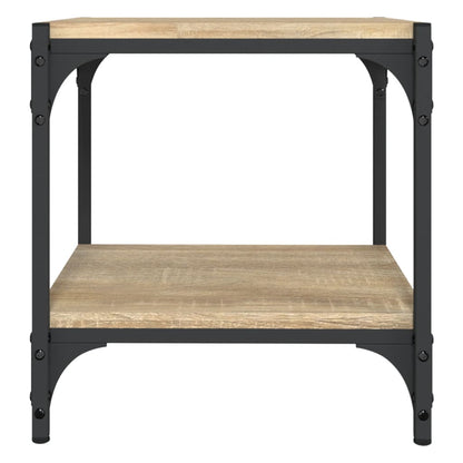vidaXL TV Cabinet Sonoma Oak 40x33x41 cm Engineered Wood and Steel