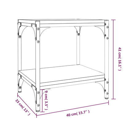 vidaXL TV Cabinet Grey Sonoma 40x33x41 cm Engineered Wood and Steel