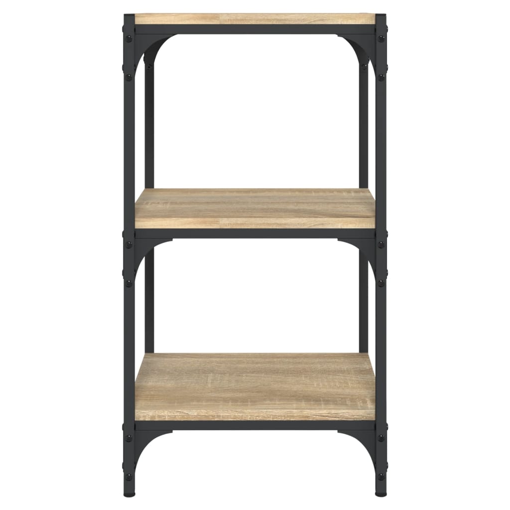 vidaXL Book Cabinet Sonoma Oak 40x33x70.5 cm Engineered Wood and Steel