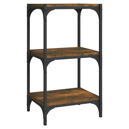 vidaXL Book Cabinet Smoked Oak 40x33x70,5 cm Engineered Wood and Steel