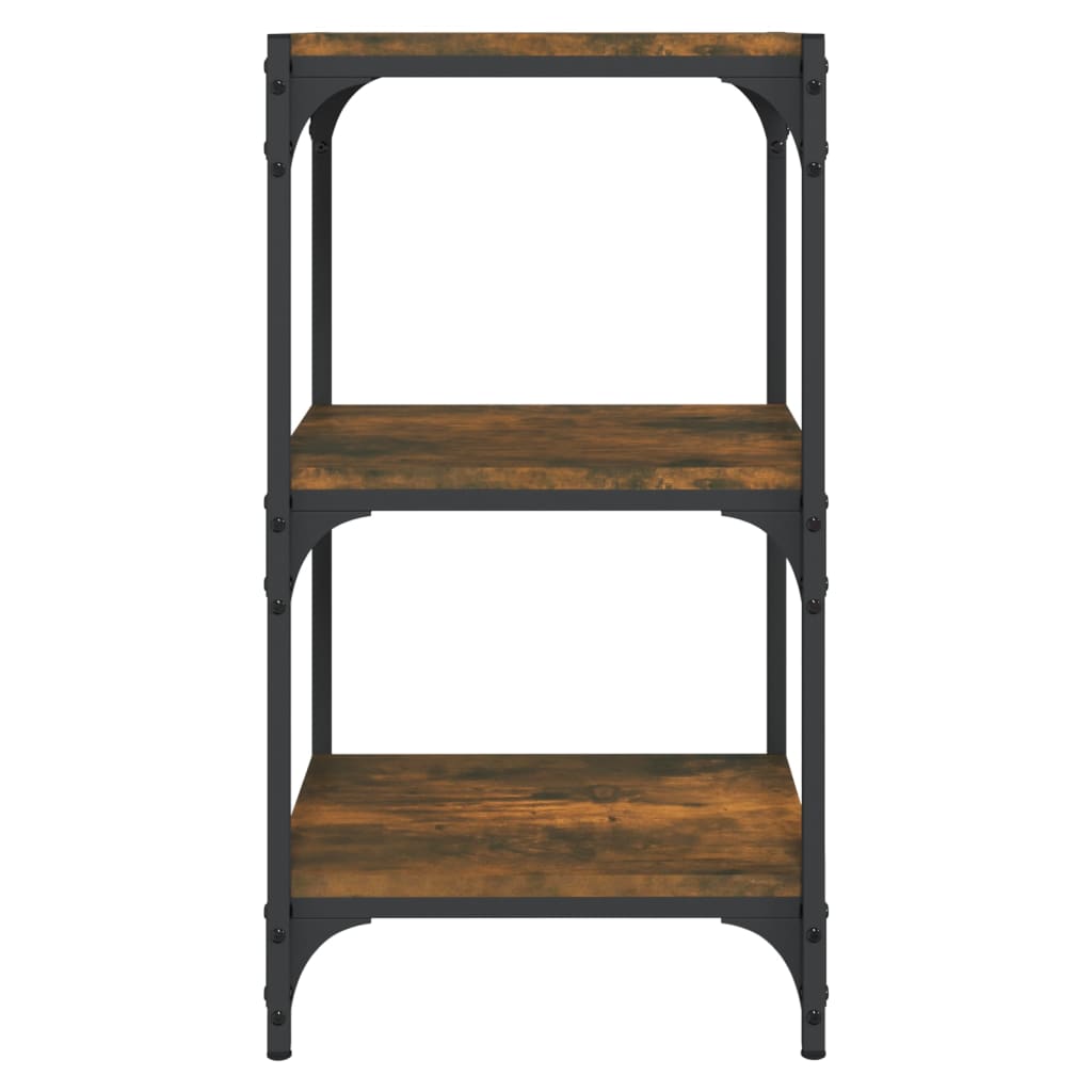 vidaXL Book Cabinet Smoked Oak 40x33x70,5 cm Engineered Wood and Steel