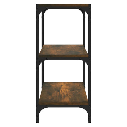 vidaXL Book Cabinet Smoked Oak 40x33x70.5 cm Engineered Wood and Steel