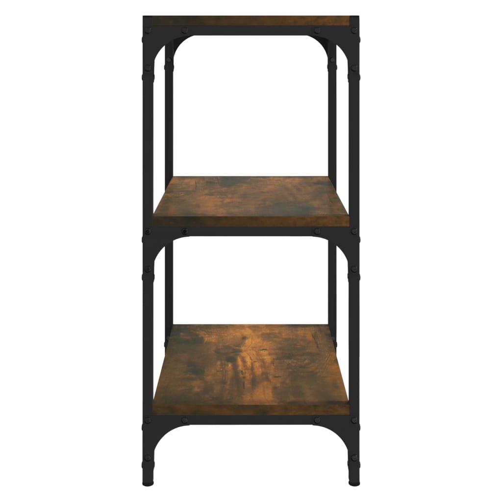 vidaXL Book Cabinet Smoked Oak 40x33x70,5 cm Engineered Wood and Steel