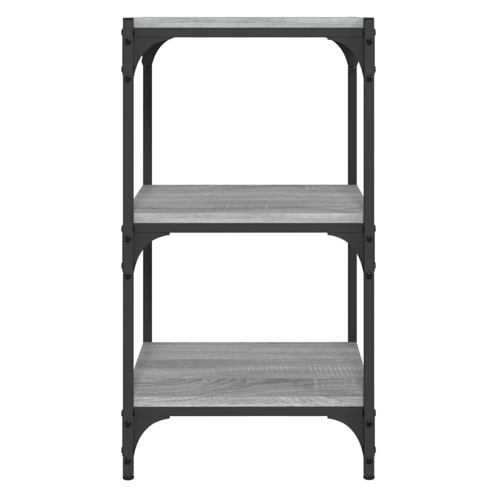 vidaXL Book Cabinet Grey Sonoma 40x33x70.5 cm Engineered Wood and Steel