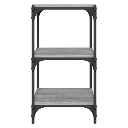 vidaXL Book Cabinet Grey Sonoma 40x33x70.5 cm Engineered Wood and Steel