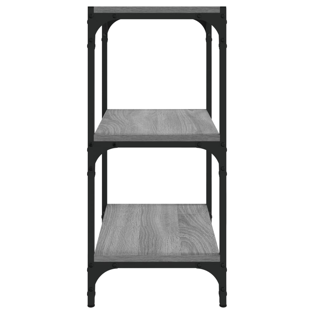 vidaXL Book Cabinet Grey Sonoma 40x33x70.5 cm Engineered Wood and Steel
