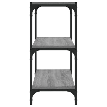 vidaXL Book Cabinet Grey Sonoma 40x33x70.5 cm Engineered Wood and Steel