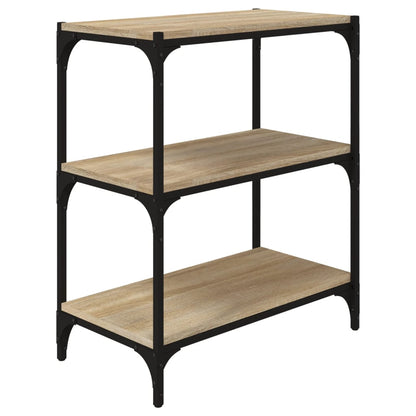 vidaXL Book Cabinet Sonoma Oak 60x33x70,5 cm Engineered Wood and Steel