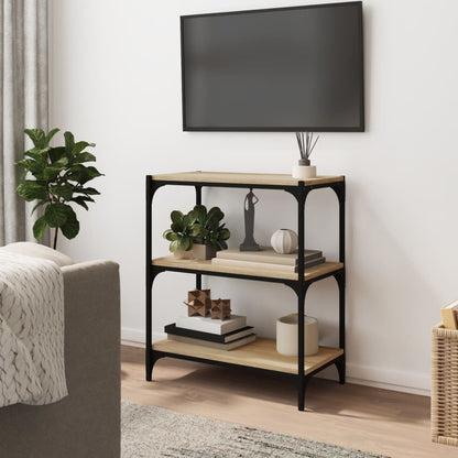 vidaXL Book Cabinet Sonoma Oak 60x33x70,5 cm Engineered Wood and Steel