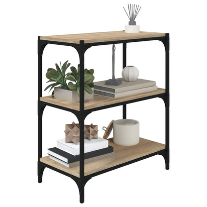 vidaXL Book Cabinet Sonoma Oak 60x33x70,5 cm Engineered Wood and Steel