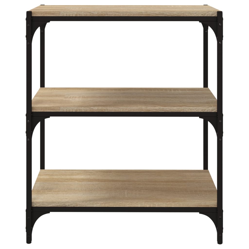 vidaXL Book Cabinet Sonoma Oak 60x33x70,5 cm Engineered Wood and Steel