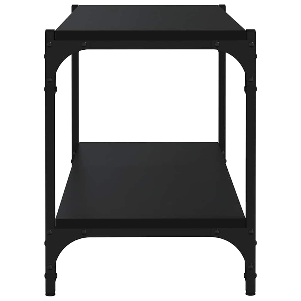 vidaXL TV Cabinet Black 80x33x41 cm Engineered Wood and Steel