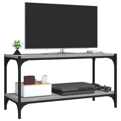 vidaXL TV Cabinet Grey Sonoma 80x33x41 cm Engineered Wood and Steel