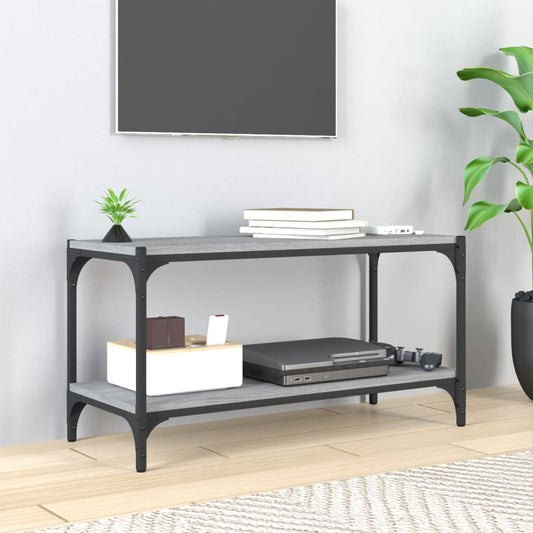 vidaXL TV Cabinet Grey Sonoma 80x33x41 cm Engineered Wood and Steel