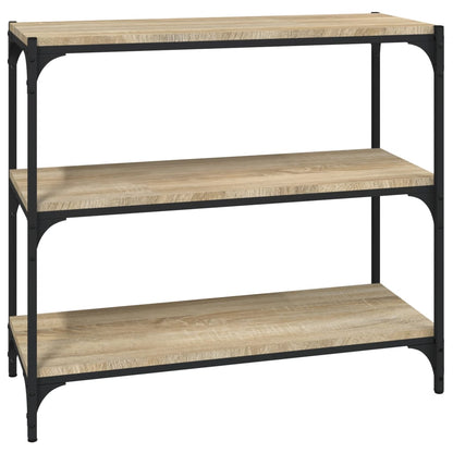 vidaXL Book Cabinet Sonoma Oak 80x33x70.5 cm Engineered Wood and Steel