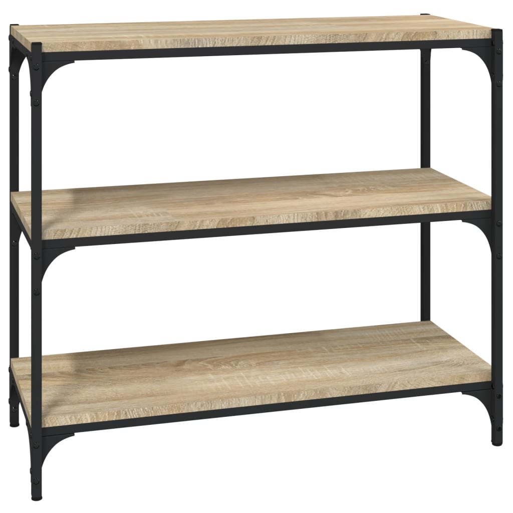 vidaXL Book Cabinet Sonoma Oak 80x33x70,5 cm Engineered Wood and Steel