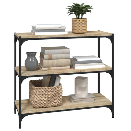 vidaXL Book Cabinet Sonoma Oak 80x33x70,5 cm Engineered Wood and Steel