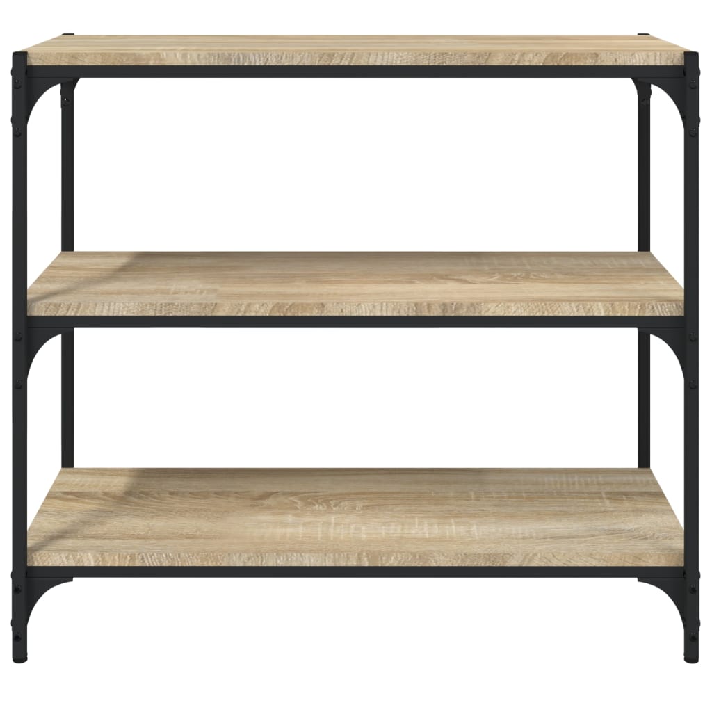 vidaXL Book Cabinet Sonoma Oak 80x33x70.5 cm Engineered Wood and Steel