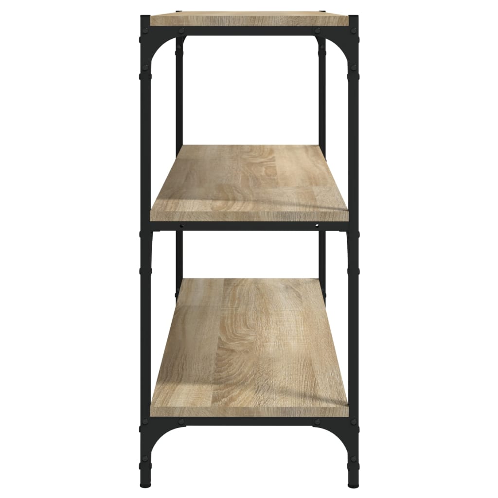 vidaXL Book Cabinet Sonoma Oak 80x33x70,5 cm Engineered Wood and Steel