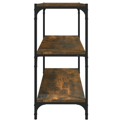 vidaXL Book Cabinet Smoked Oak 80x33x70,5 cm Engineered Wood and Steel