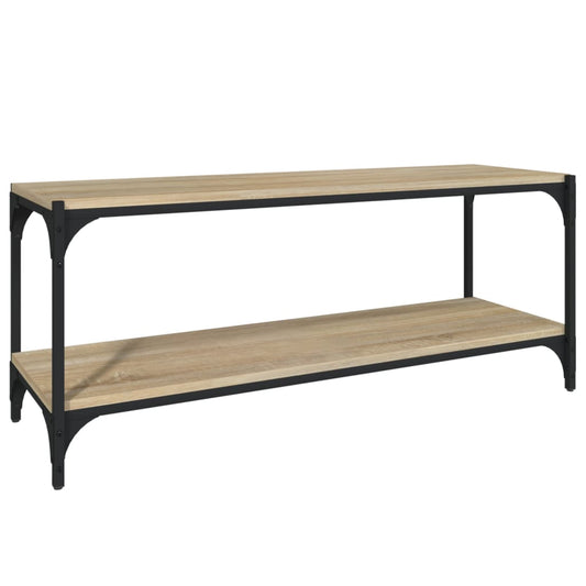 vidaXL TV Cabinet Sonoma Oak 100x33x41 cm Engineered Wood and Steel