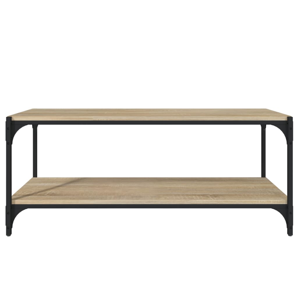 vidaXL TV Cabinet Sonoma Oak 100x33x41 cm Engineered Wood and Steel