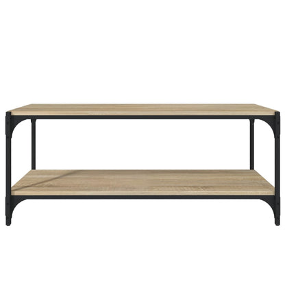 vidaXL TV Cabinet Sonoma Oak 100x33x41 cm Engineered Wood and Steel
