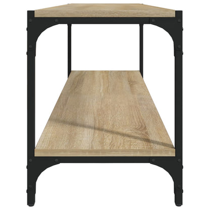 vidaXL TV Cabinet Sonoma Oak 100x33x41 cm Engineered Wood and Steel