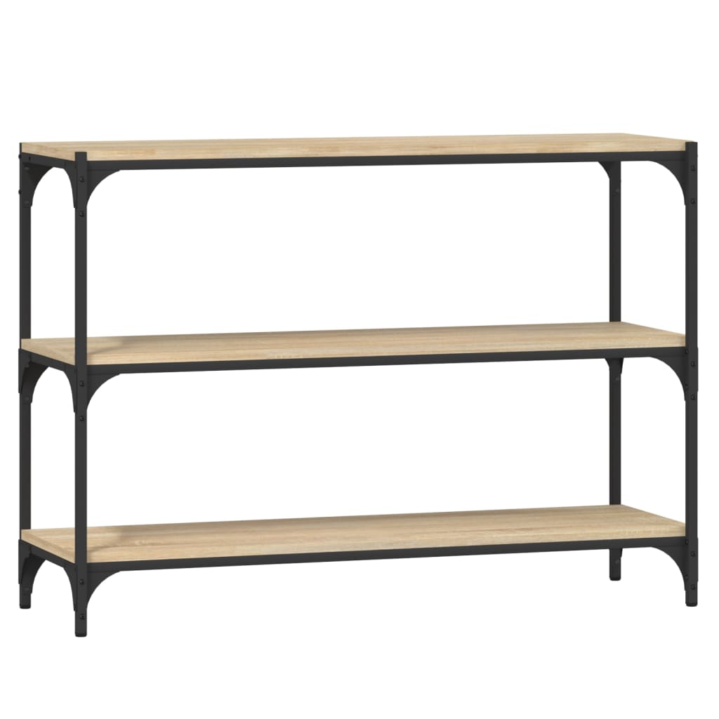 vidaXL Book Cabinet Sonoma Oak 100x33x70.5cm Engineered Wood and Steel